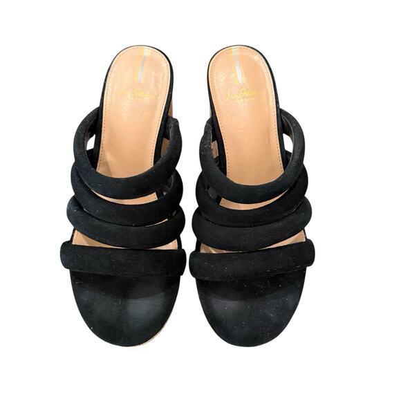 Sam Edelman Yuki Suede Espadrille Wedge Sandals Black Size 7.5M - Picture 6 of 13
